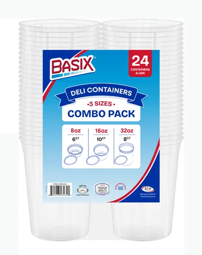 Container 8,16,32 oz Combo With Lid