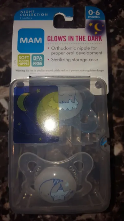Glows in the Dark Boy Pacifier 0-6 Months