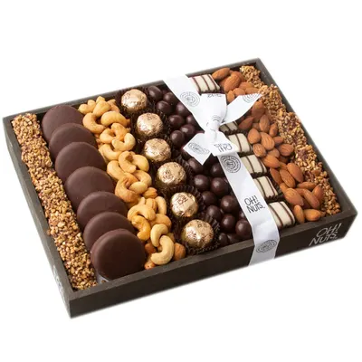 "12"""" Wooden Chocolate & Nuts Line Up"