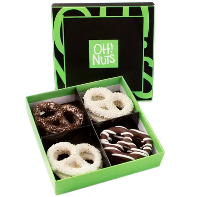 4 Section Pretzels Gift Box 8 ct