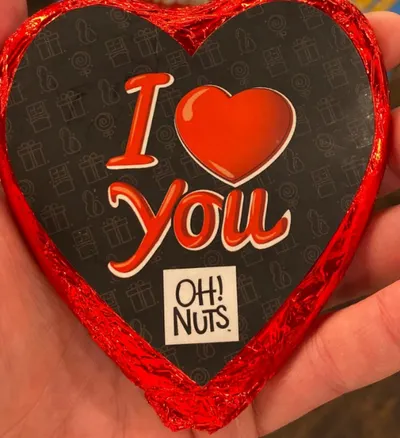 I Love You Dark Belgian Heart Shaped Chocolate