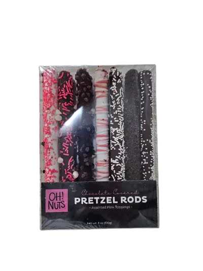 Choc Covered Pretzel Rods Pink