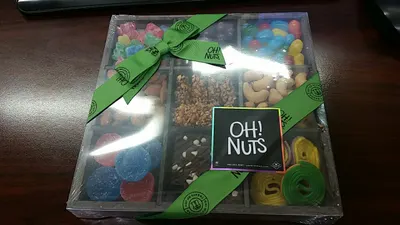 9 Section Wood Gift Tray