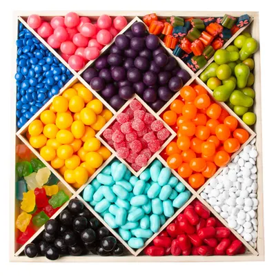 "Candy Wood 13"""" Section Tray"