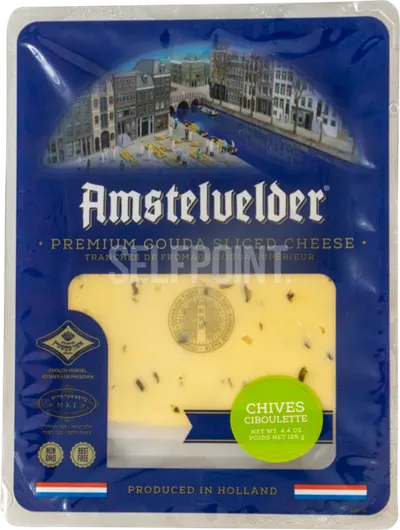 Amstelvelder Gouda Chive Sliced Cheese 4