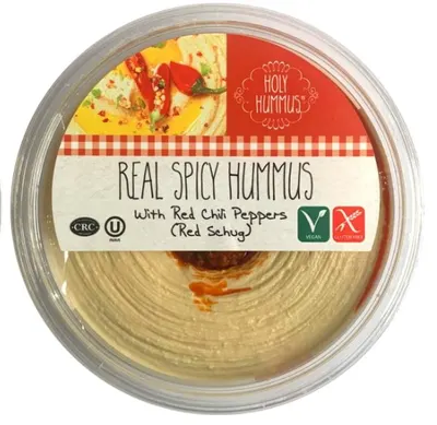 Real Spicy Hummus with Red Chili Peppers