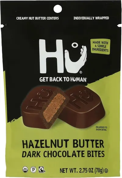 Hazelnut Butter Dark Chocolate Bites