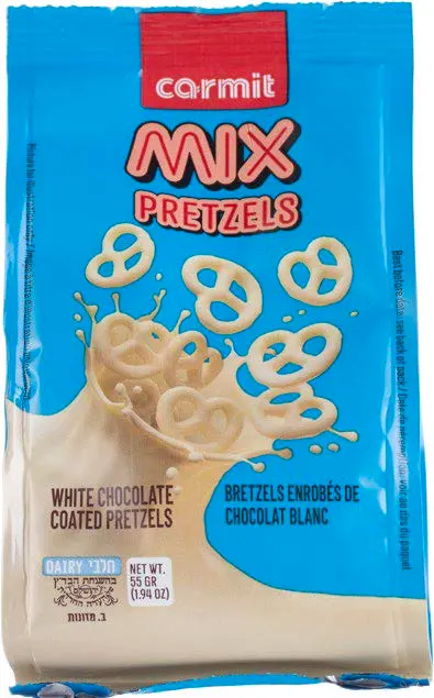 White Chocolate Coated Mix Pretzels