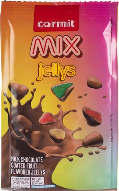 Milk Chocolate Coated Fruit Flavored Jelly
