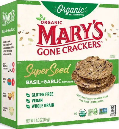Super Seed Basil & Garlic Crackers
