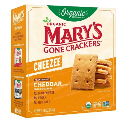 Organic Plant Based Cheddar Flavor Crackers