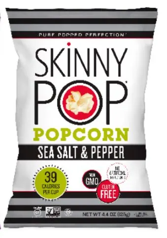 Skinny Popcorn Sea Salt Black Pepper Xx