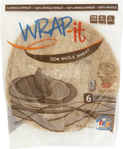 "10"""" Whole Wheat Wraps 6 ct"