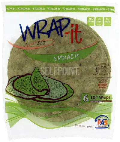 "10"""" Spinach Wraps 6 ct"