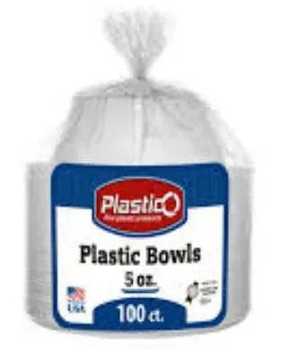 White Plastic Bowls 5 oz