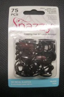 Mini Black Crystal Polyband Elastics