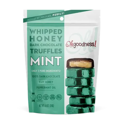 Whipped Honey Truffles Mint Dark Chocolate