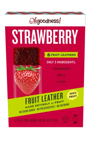 Oh Goodness Strawberry Fruit Leather 6Pk