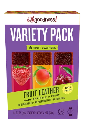 100% Fruit Leathers Variety Pack 6 ct