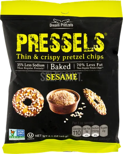 Pressels Thin & Crispy Sesame Pretzel Chips
