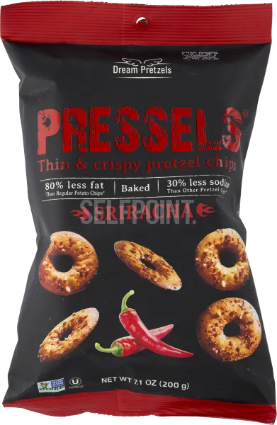 Pressels Sriracha Thin & Crispy Pretzel Chips