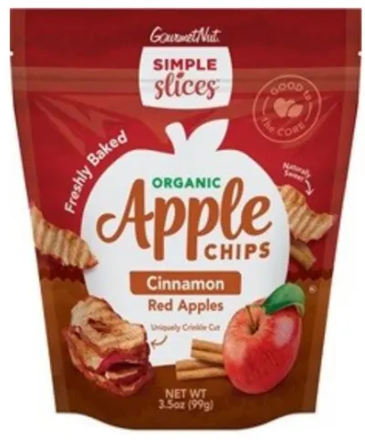 Simple Slices Organic Cinnamon Red Apple Chips