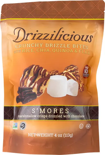 S'mores Marshmallow Crisps Drizzled with Chocolate