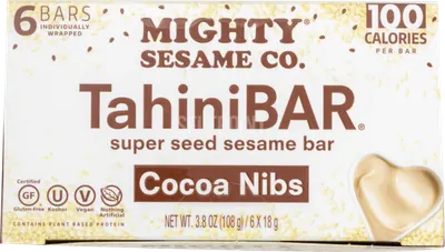 Tahini Bars Cocoa Nibs 6 Pack