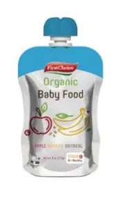 Oorganic Baby Food Pouch Apple Banana Oatmeal