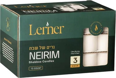 3 Hour Neirim Shabbos Candles 72 ct