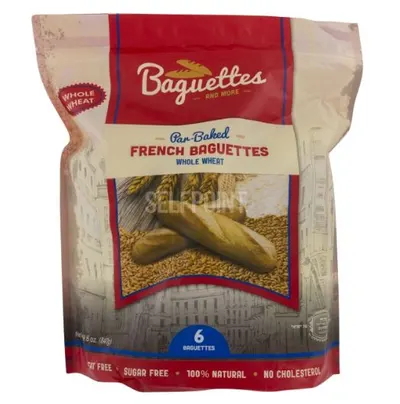 French Baguettes Whole Wheat 6 Ct