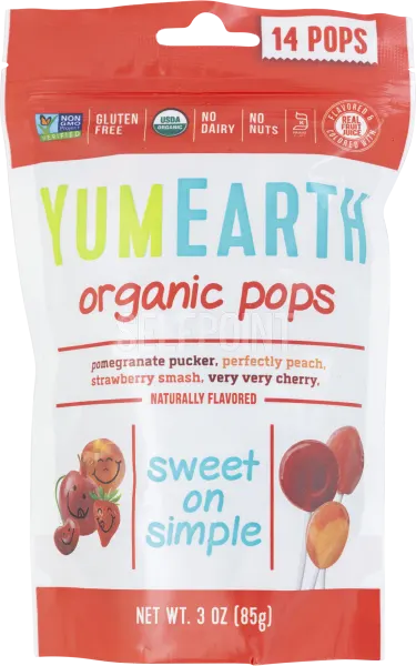 Organic Fruit Lollipops 14 ct