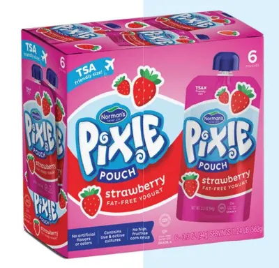 Pixie Strawberry Fat Free Yogurt Pouch