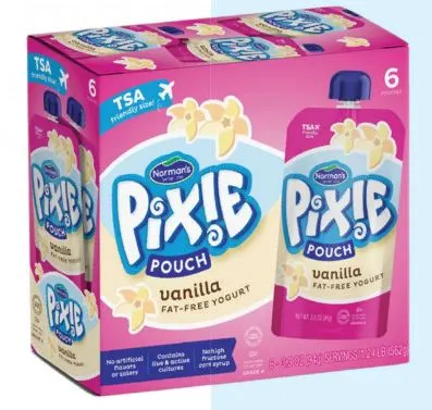 Pixie Pouch Fat Free Vanilla Yogurt 6 pk