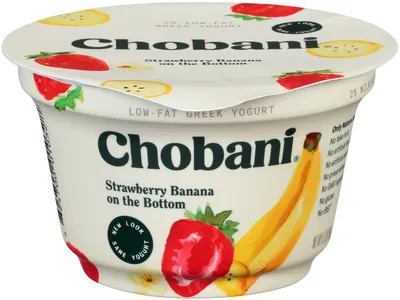 Strawberry Banana on the Bottom Greek Yogurt