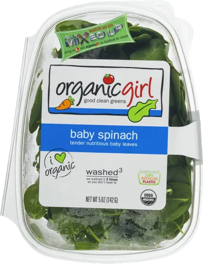 Triple Washed Baby Spinach