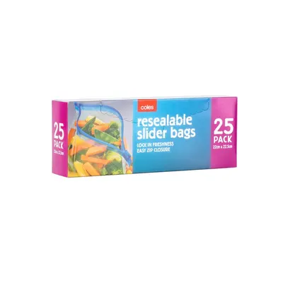 Resealable Slider Bags 25 pk