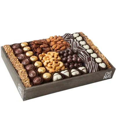 Wooden Chocolate Truffles Line Up Large