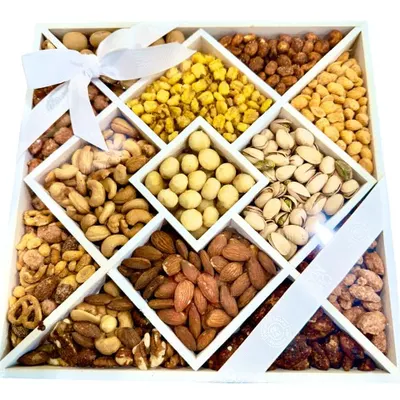 Nuts Wood 13" Section Tray