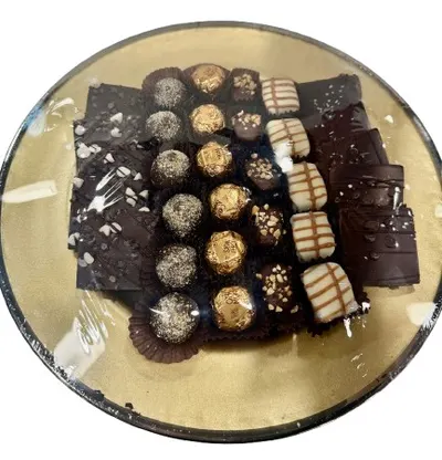 Chocolate Line Glass Plate