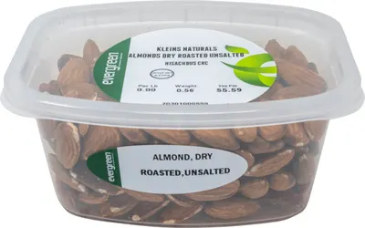Dry Roasted Unsalted Almonds