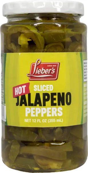 Lieber's Hot Sliced Jalapeño Peppers, 12 oz