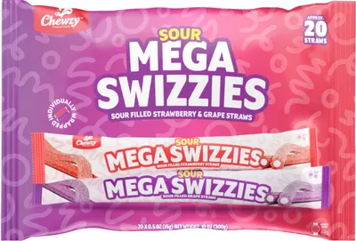 Sour Mega Swizzies Strawberry Grape
