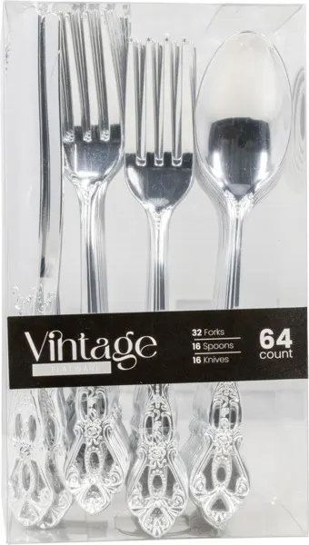 Vintage Silver Cutlery Combo 64 ct