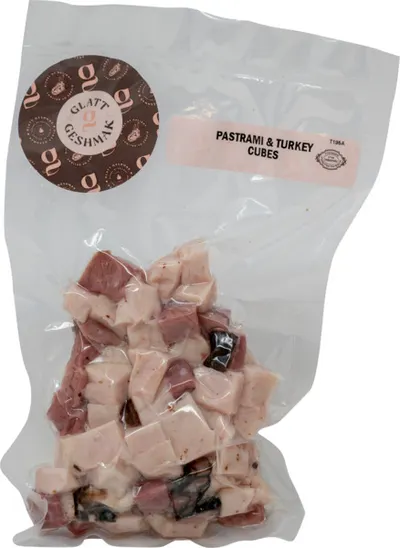 Vacuum Packed Turkey & Beef Cubes · ~1 lb