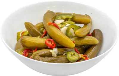 Israeli Hot Pickles From The Barrel
