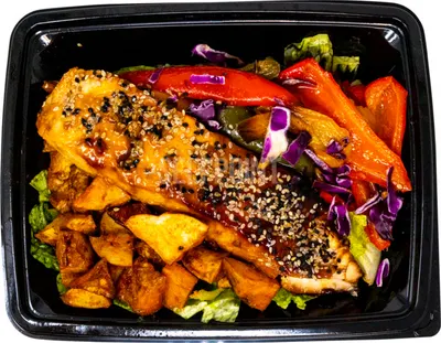 Plate - Baked Salmon With Side Dishes