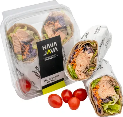 Grilled Salmon Wrap W/W
