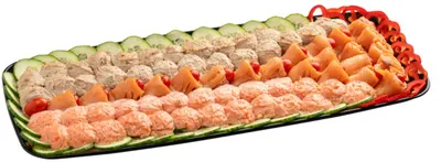 Sliced Lox & Salad Scoops Platter - Large
