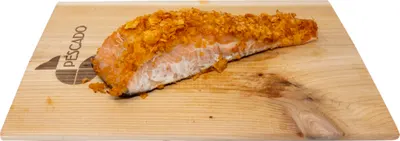 Baked Salmon Bbq Tortilla Chips Slice